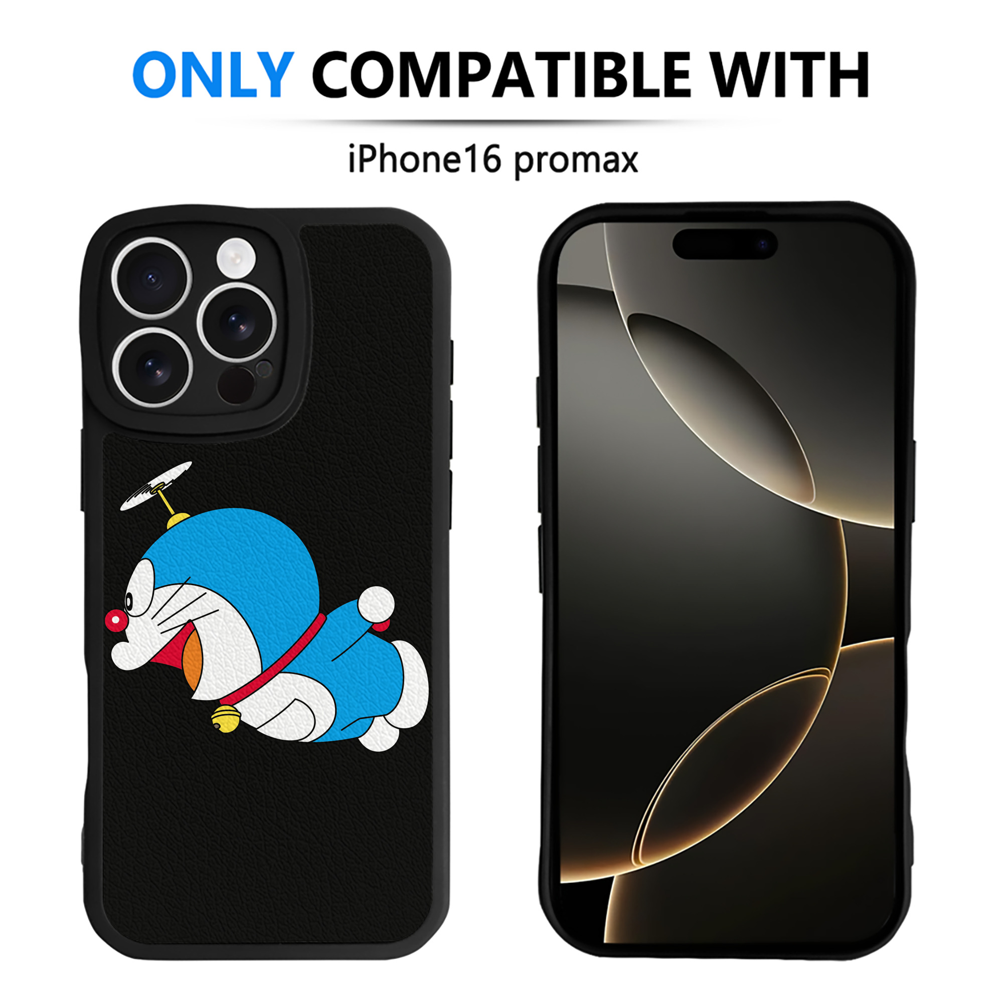 （画像用） ドラえもん Doraemon 【iPhone 16シリーズ対応】シリコンスマホケース（レザー調） 材質：シリコン
